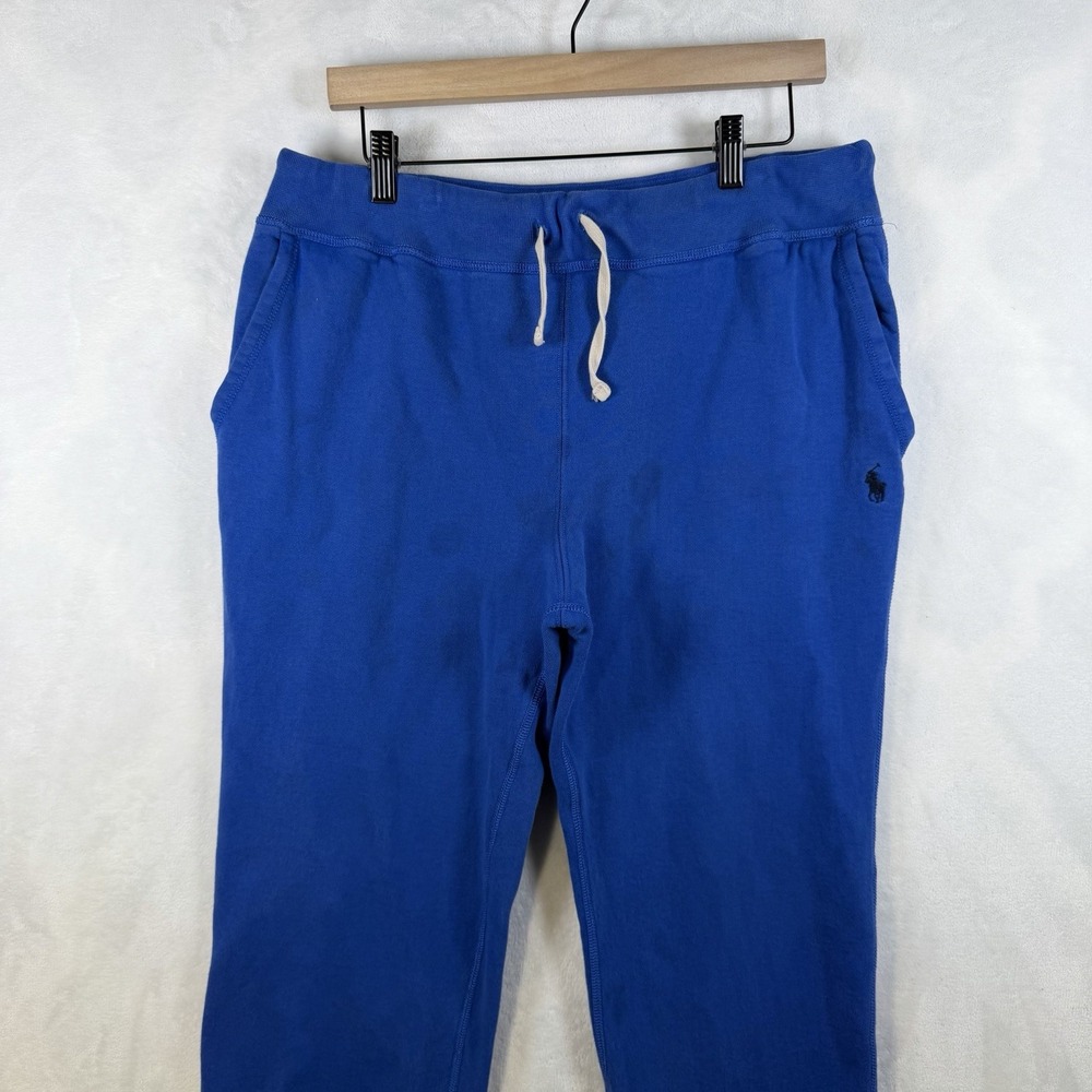 Polo Ralph Lauren Blue Heather Fleece Sweat Pants Joggers Men's Size L